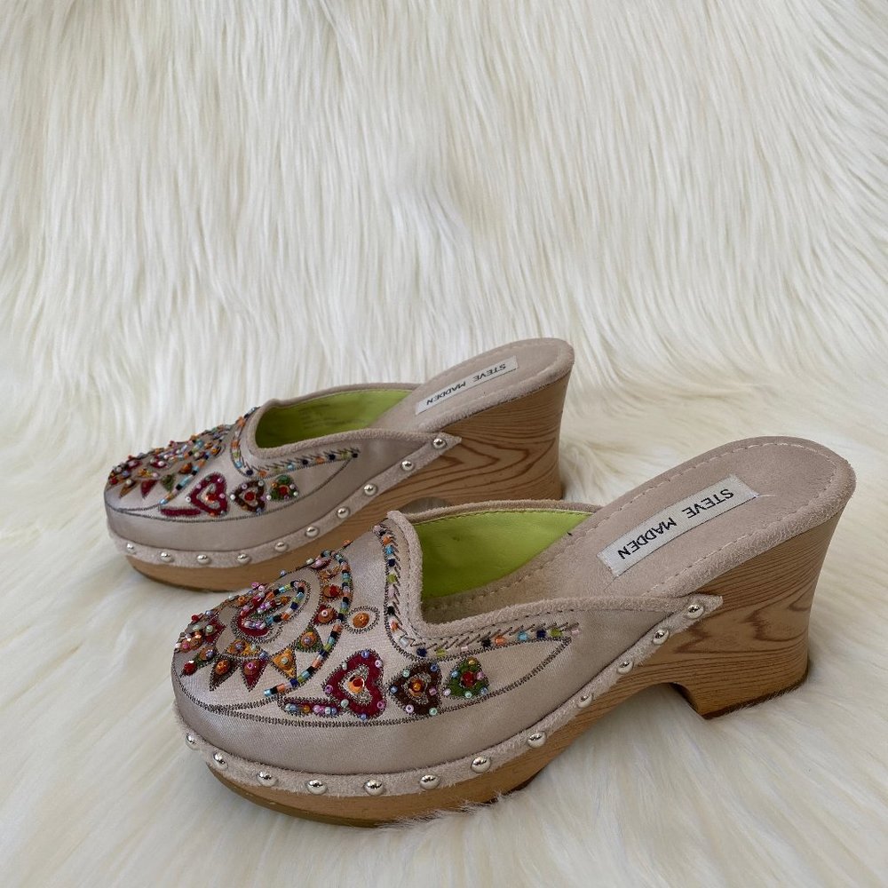 Steve Madden "Firey" Beaded Clog Size 7.5 NWT